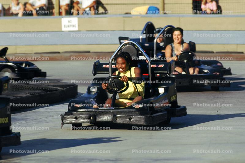 Girl on a Go-Kart race track