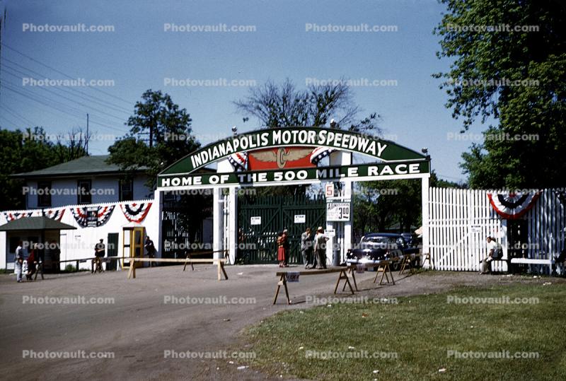 Indianapolis Motor Speedway, Home of the 500 Mile Race, Entryway, Entrance, 1950s