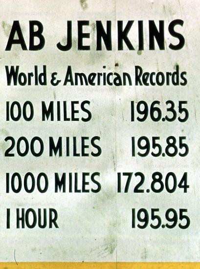 AB Jenkins, Bonneville Salt Flats, 1940s