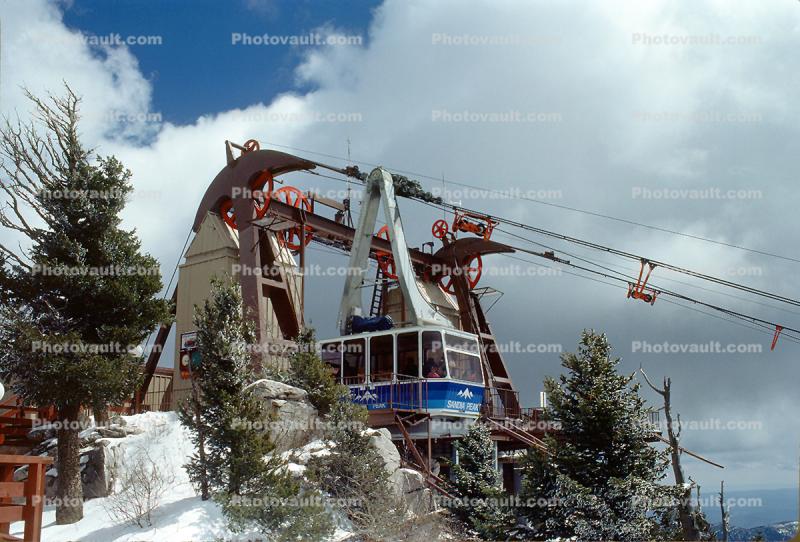 Pylon, Sandia Peak Tramway, Mountains, Cibola National Forest, April 1990