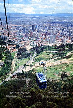 Mount Monserrate, Cityscape, skyline, buildings, highrise, Bogota, 1977