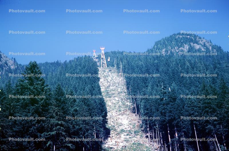 Tramway on a Mountain in Vancouver, Forest, August 1969