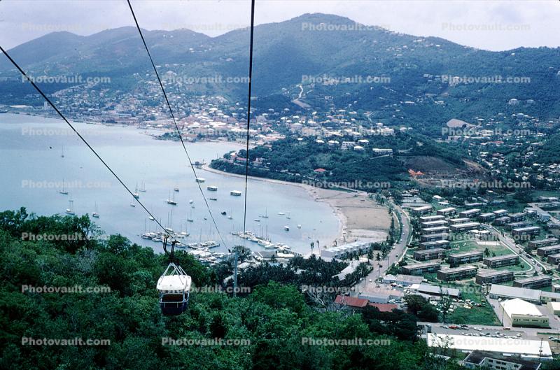 Aerial Tramway over Saint Thomas Harbor, June 1965, 1960s