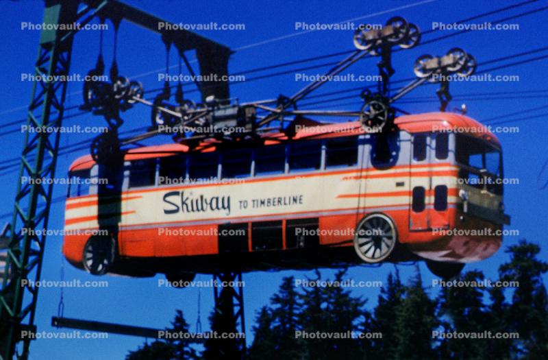 Unique Bus, Strange, Pulleys, Skiway Tram Bus, Timberline, Mount Hood, Oregon