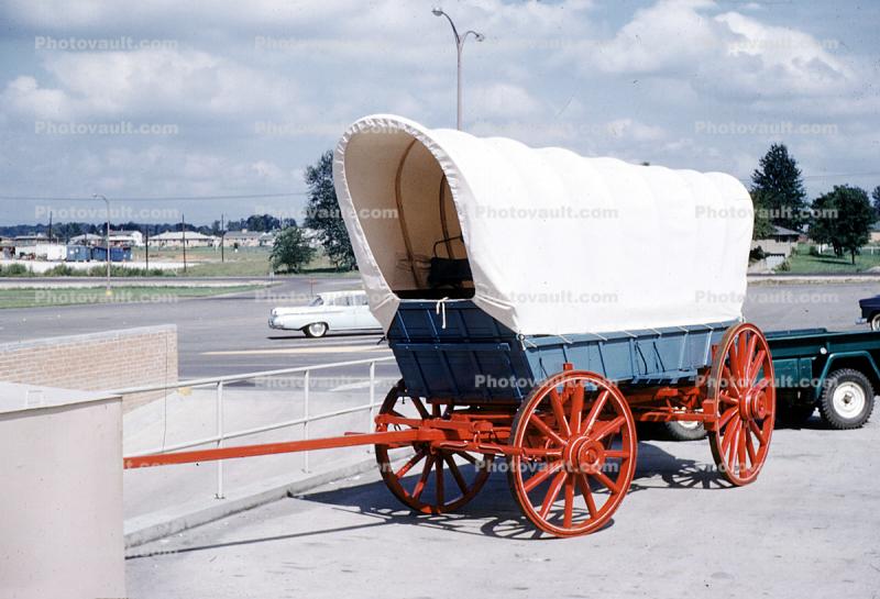 Conestoga Wagon, California or Bust, covered wagon, near Cincinnati Ohio