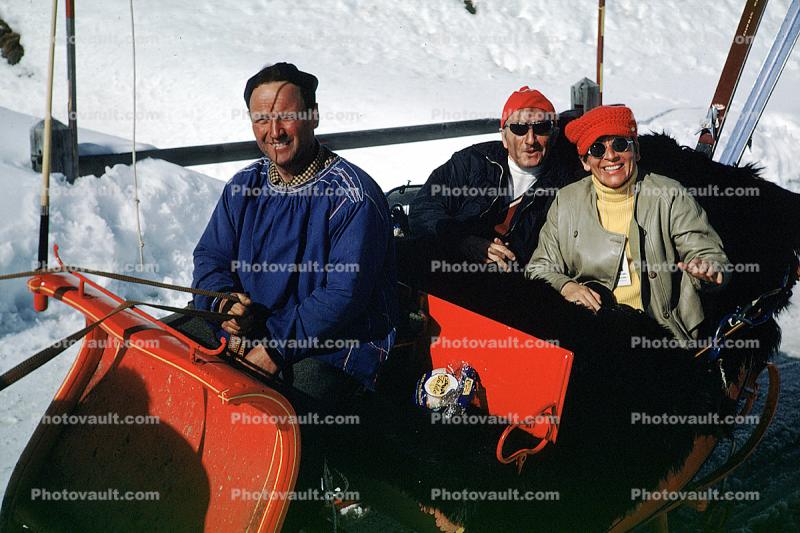 Sled, Ice, Snow, Chanterella, Saint Moritz, 1950s
