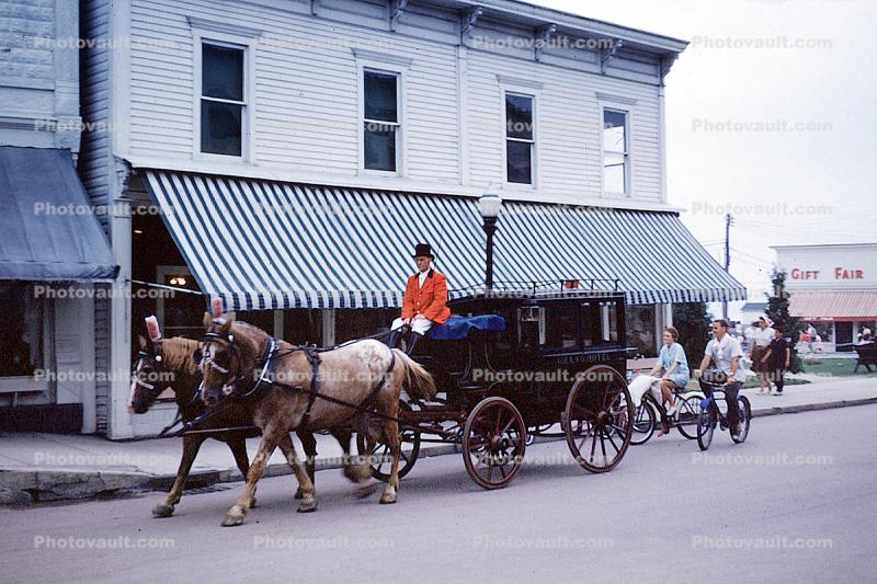 Horses and Carriage, Mackinac Island,  Michigan, 1960s