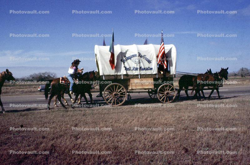 Conestoga Wagon, Los Vaqueros Rio Grande, Trail Ride Association, Brownsville