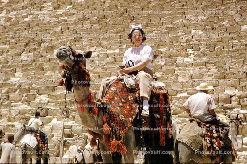 Woman Riding on a Camel, Great Pyramid of Cheops