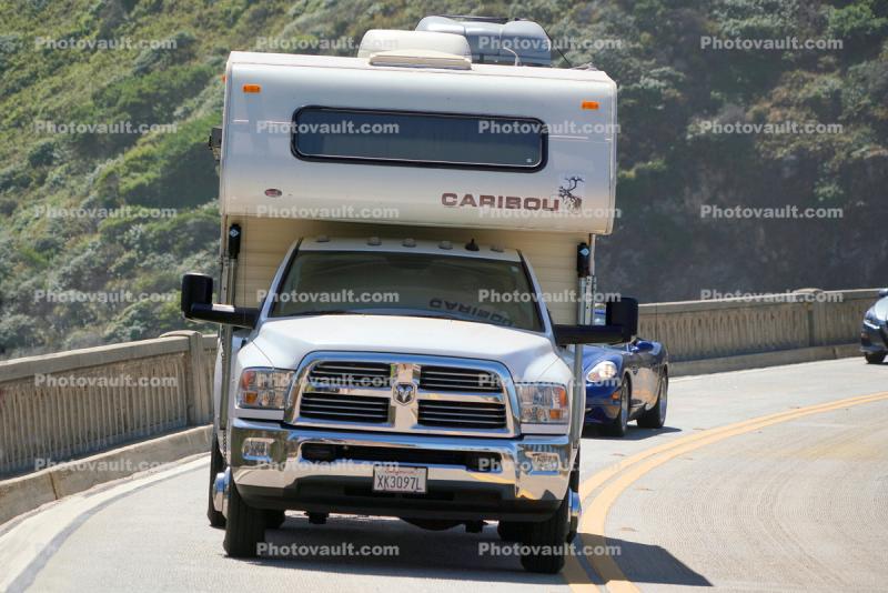 Ram Pickup Truck carries a Caribou Camper