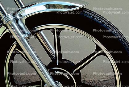 disk brake, tire, Kawasaki, Chrome, Metal Wheel