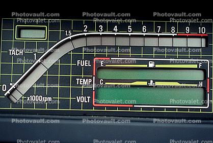 Kawasaki ZZ-11, RPM, Tachometer, Fuel Gauge, Radiator Temperature