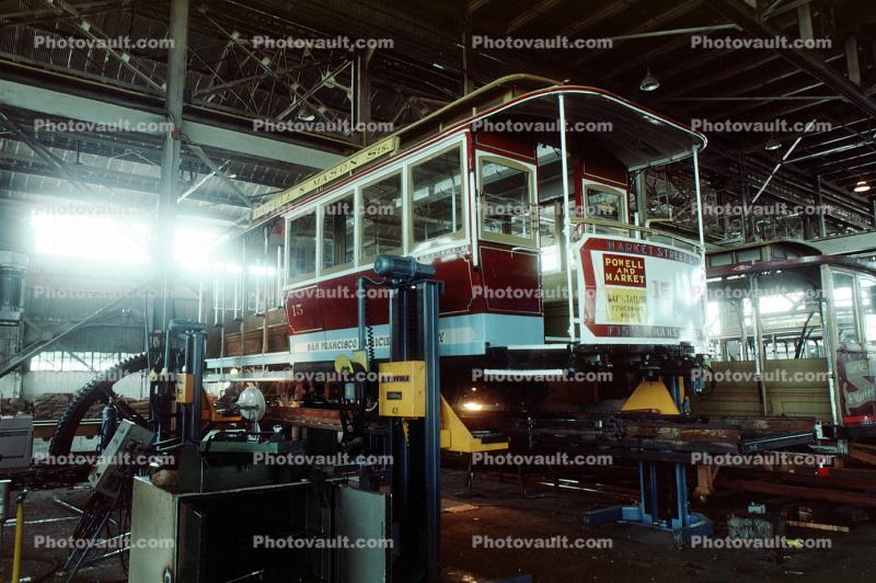 55, Repair Shop, Maintenance, San Francisco Cable Car Repair Barn, Potrero Division Trolley Coach Facility, 1983, 1980s, MRO