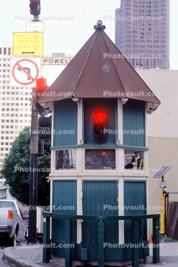 Signal Lights, California Street, Powell Street, hut, signal station, booth
