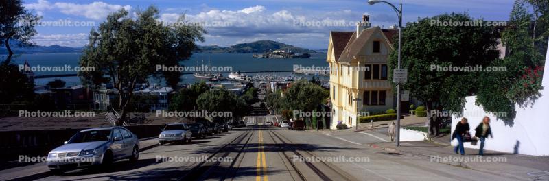 Russian Hill, Hyde Street, Panorama, incline