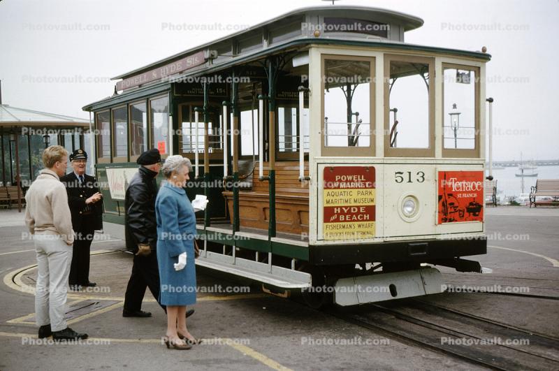 Fishermans Wharf Cable Car Turnaround, October 1962, 1960s