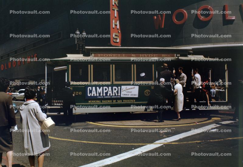 Cable Car Turntable, Woolworth's, Campari Advertisement, 1959, 1950s