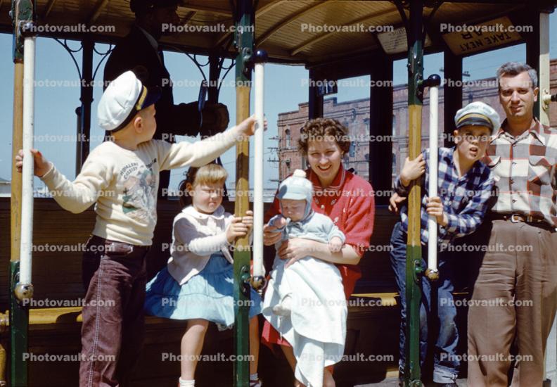 Cable Car Family in 1959, 1950s