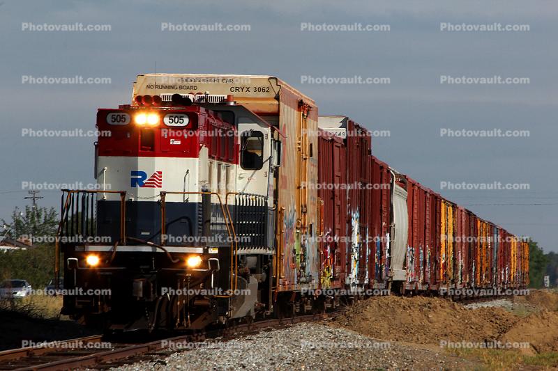 CNFR 505, 3GS21B-DE, California Northern Railroad, Gustine, California