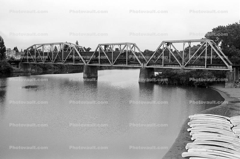 Squigly Reflection, Truss Bridge, 1973
