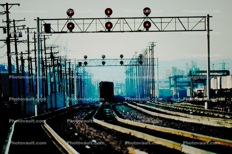 Rail yard with Signal Lights, 12 February 1988