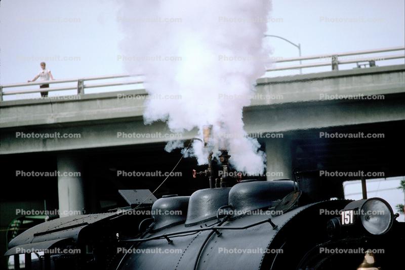 steaming locomotive