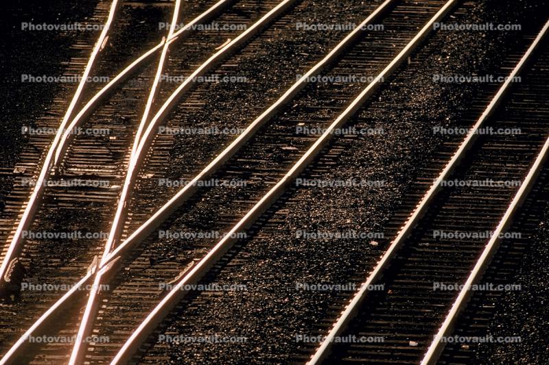 Rail Yard, Columbia River Basin, Railroad Tracks, 11 August 1991