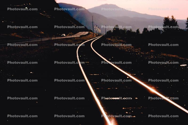 Railroad Track Curve, Roadway, Highway, 18 July 1992