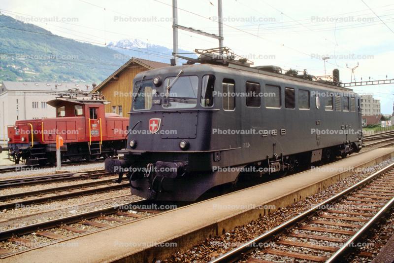 11480 Montreuy, SBB-CFF-FFS Ae 6/6, Swiss Electric Locomotive, SBB, CFF, Pantograph, July 1994