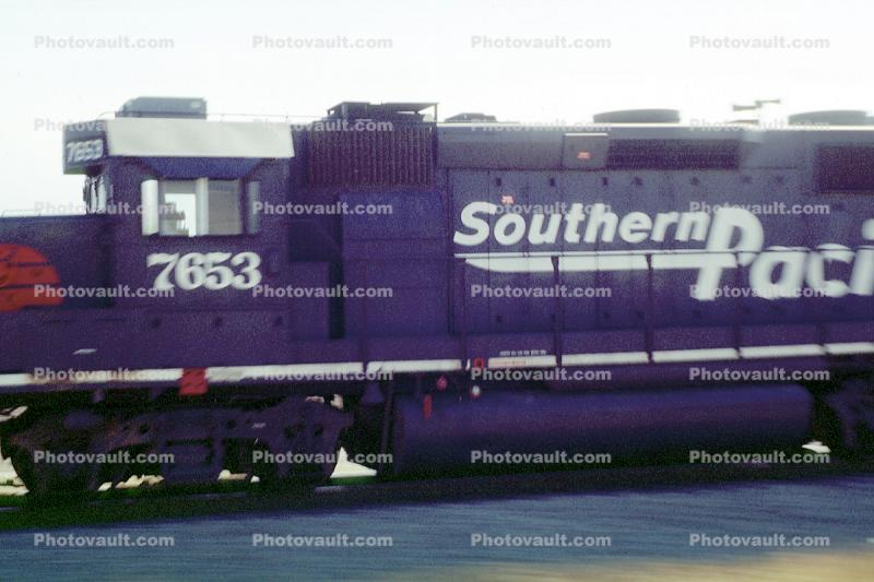 SP 7653, Southern Pacific, Diesel-Electric Locomotive, Soledad, California