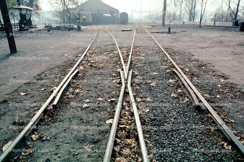 Rail Wye Split, foggy morning