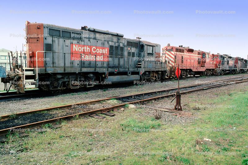 3190, NCRR 3190, Rebuilt EMD GP9E, North Coast Railroad, Central California Traction, Eureka, California