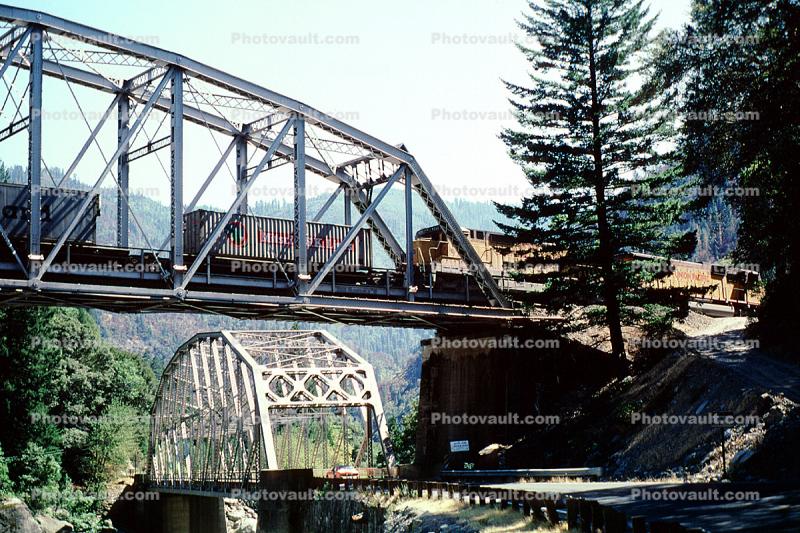Union Pacific, bridge, Feather River Canyon, Sierra-Nevada Mountains
