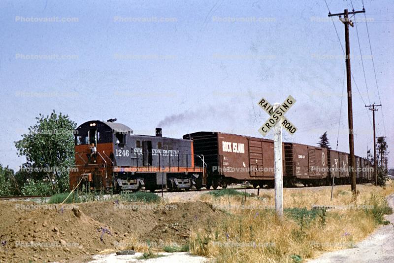 SP 1246, Southern Pacific, Railroad Crossing, Switcher