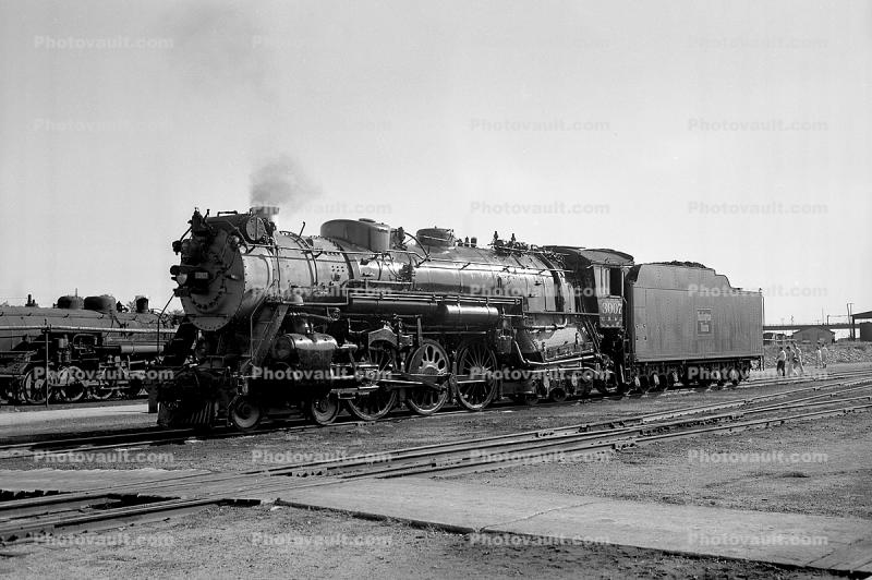 Burlington Route, CB&Q 3007, 4-6-4 "Hudson" Type Locomotive, Chicago, Burlington & Quincy, Class S-4, 1950s