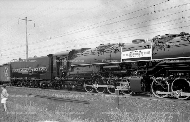 DM&IR 223, 2-8-8-4, Duluth Missabe & Iron Range, Baldwin Locomotive Works, 1950s
