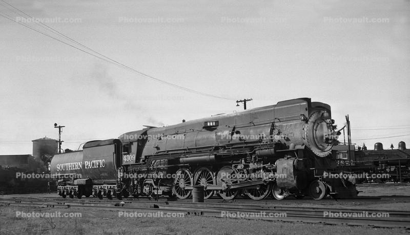 Southern Pacific, SP 4309, Mountain Class Mt-1, 4-8-2, Skyline Casing, 1950s