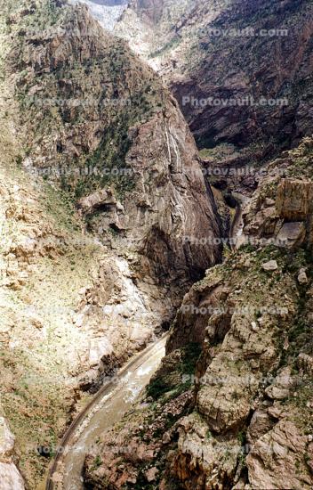 Royal Gorge Route, Canyon, Arkansas River, Colorado, 1950s