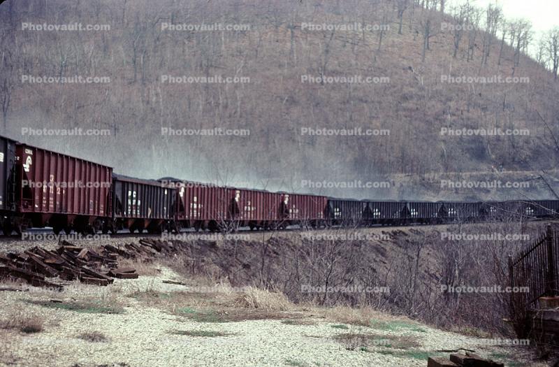 Hopper Railars, Conrail 3209 Train, Horseshoe Curve, Blair County Pennsylvania