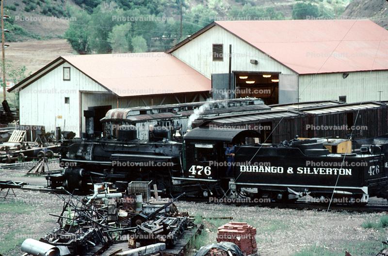 DRGW 476, Alco 2-8-2, K-28 locomotive, Durango and Silverton Narrow Gauge Railroad