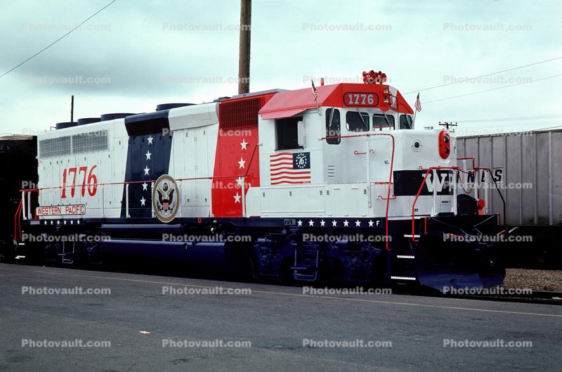 Western Pacific Patriotic Colors, WP 1776, EMD GP40