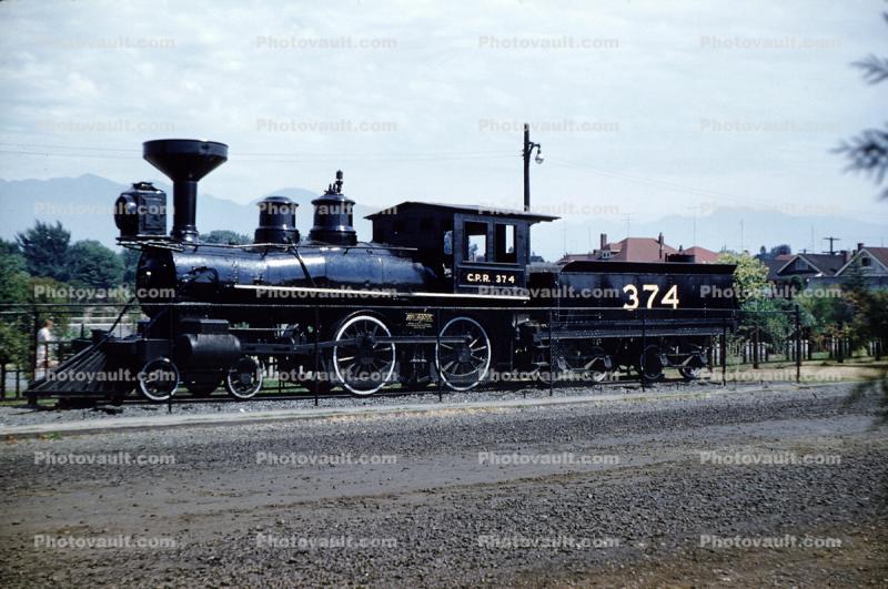 C. P. R 374, Canadian Pacific Railway, 4-4-0, coal tender