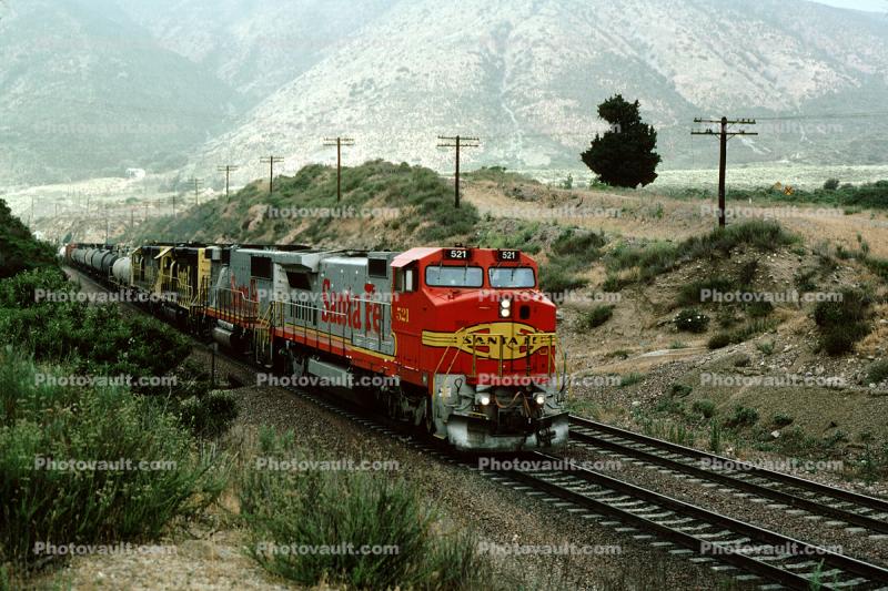 ATSF 521, GE B40-8W, Santa-Fe locomotive, B40