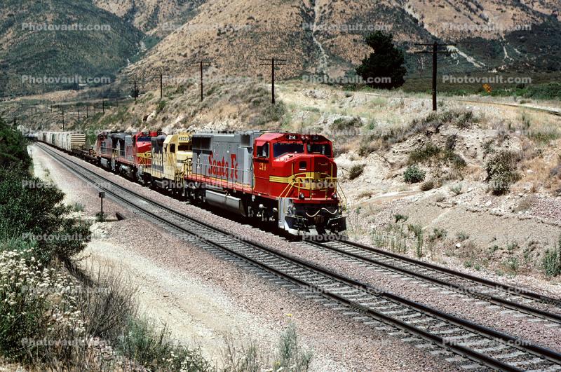 ATSF 214, Santa-Fe locomotive, Tehachapi
