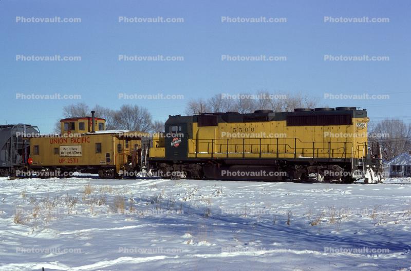 Chicago & North Western CNW 5500, GP40, January 1986