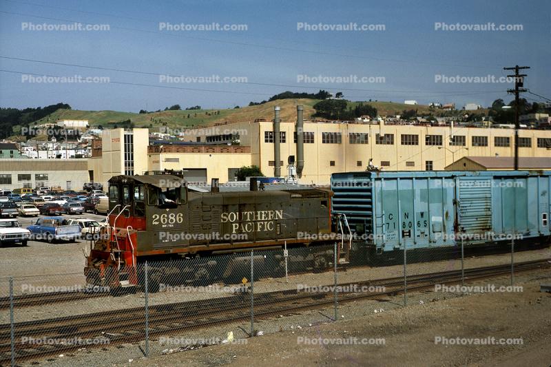2686 Southern Pacific Switcher, Schlage Lock Headquarters, Visitacion Valley factory