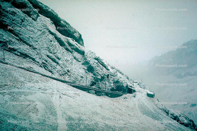Pilatus, Cold, Ice, Frozen, Icy, Winter, snow shed, snowshed, Snow Shed, 1950s