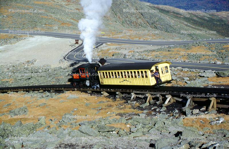 Mount Washington, Vermont Incline, Mount Washington Cog Railway, Worlds First Cog Railway, October 2001