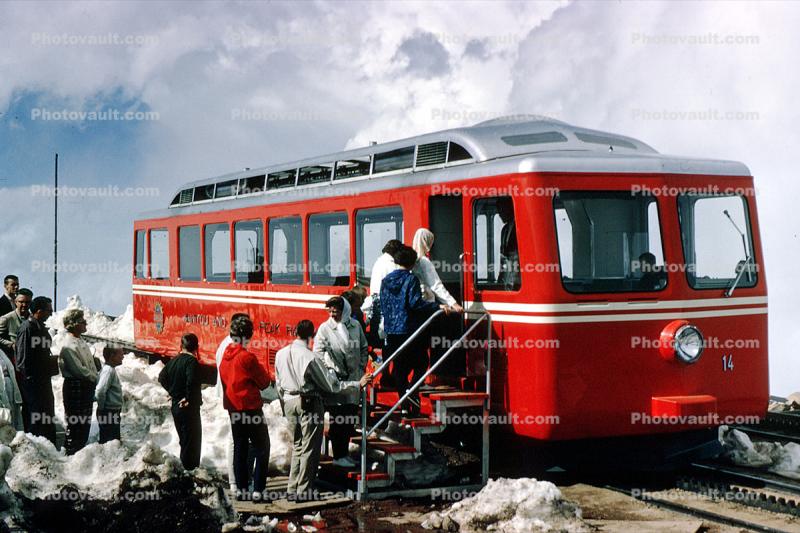 Passenger railcar, Manitou and Pikes Peak Cog Railway, June 1964, 1960s