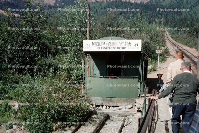 Pikes Peak Cog Railroad, El Paso County, Colorado, August 1961